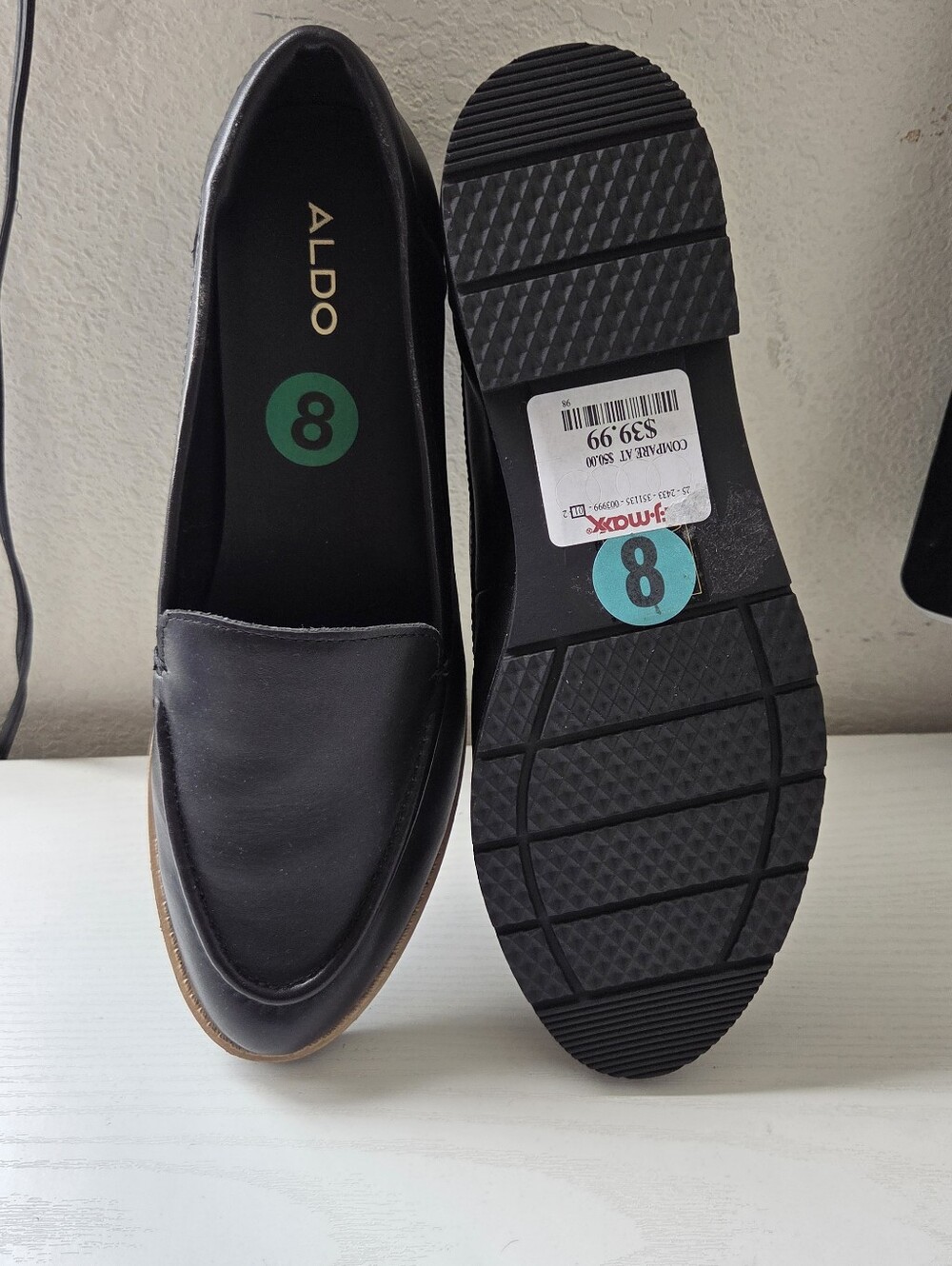 NWT ALDO Women's Rheildanflex Black Slip On Loafers - Size 8